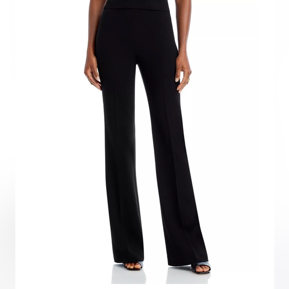 NEW Theory Demitria Admiral Crepe Flared Pants BLACK